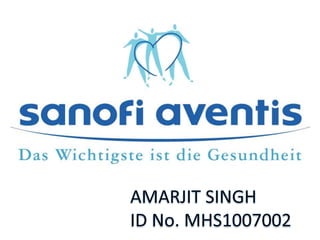 AMARJIT SINGH    ID No. MHS1007002 