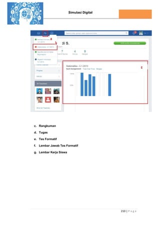 Simulasi Digital
210 | P a g e
c. Rangkuman
d. Tugas
e. Tes Formatif
f. Lembar Jawab Tes Formatif
g. Lembar Kerja Siswa
 