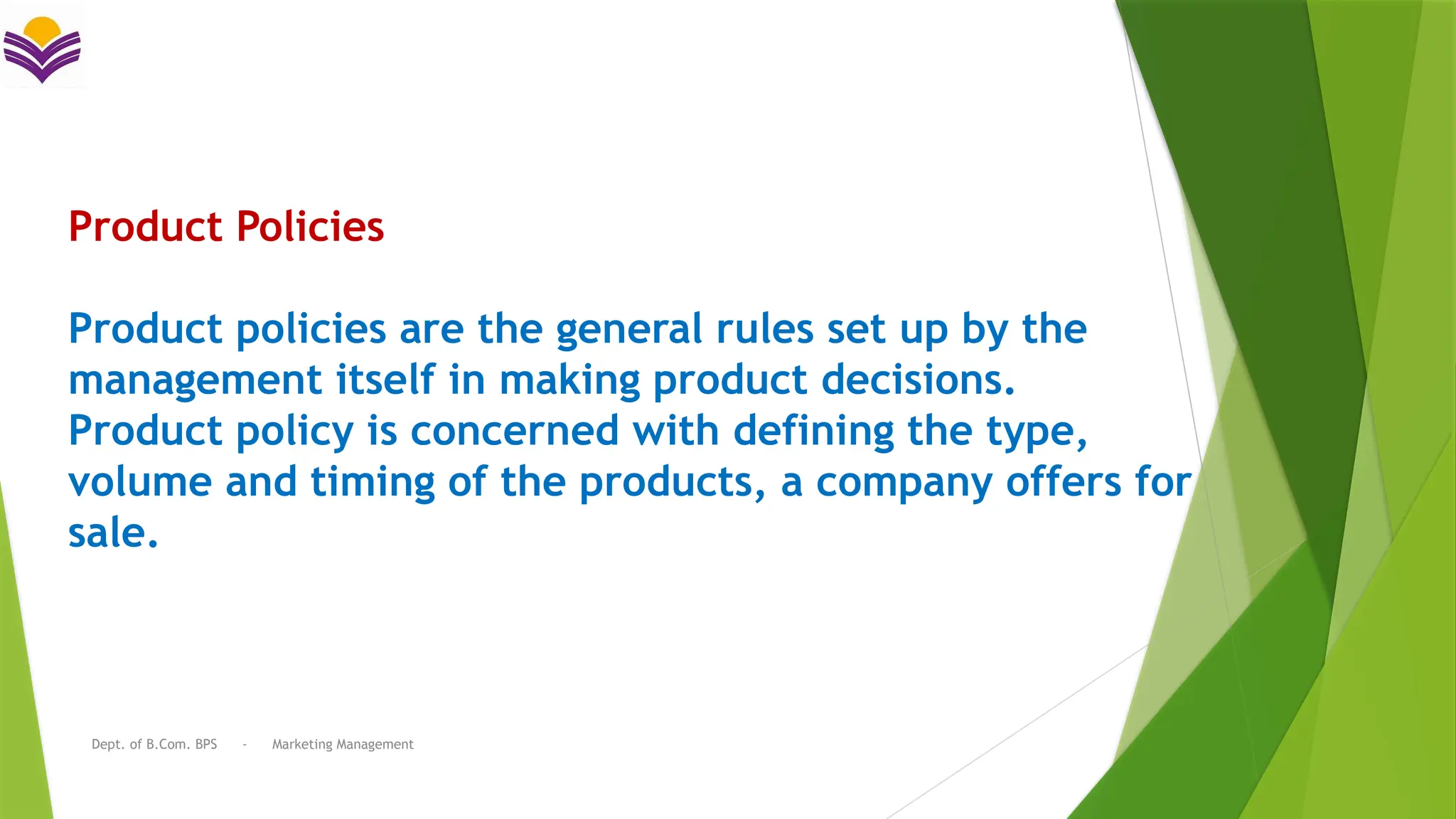 Product Planning - classification of products - product policies ...