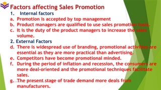 Sales promotion - objectives - factors influencing sales promotion ...