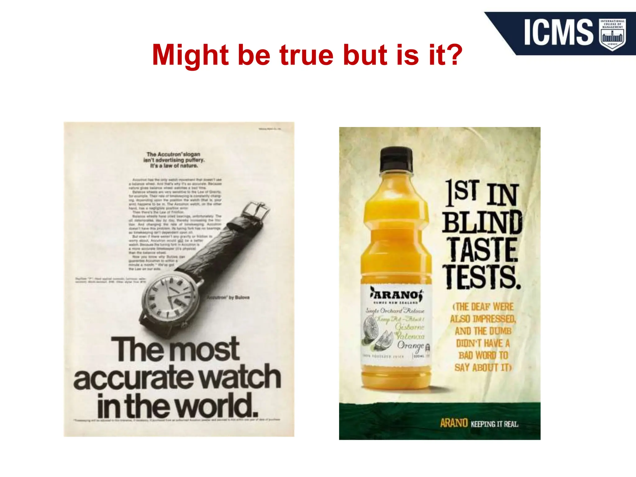 Might be true but is it?
 