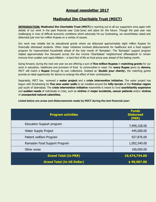 MICT Newsletter 2017 | PDF