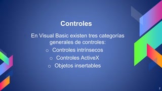Controles y tipos de datos en Visual Basic | PDF