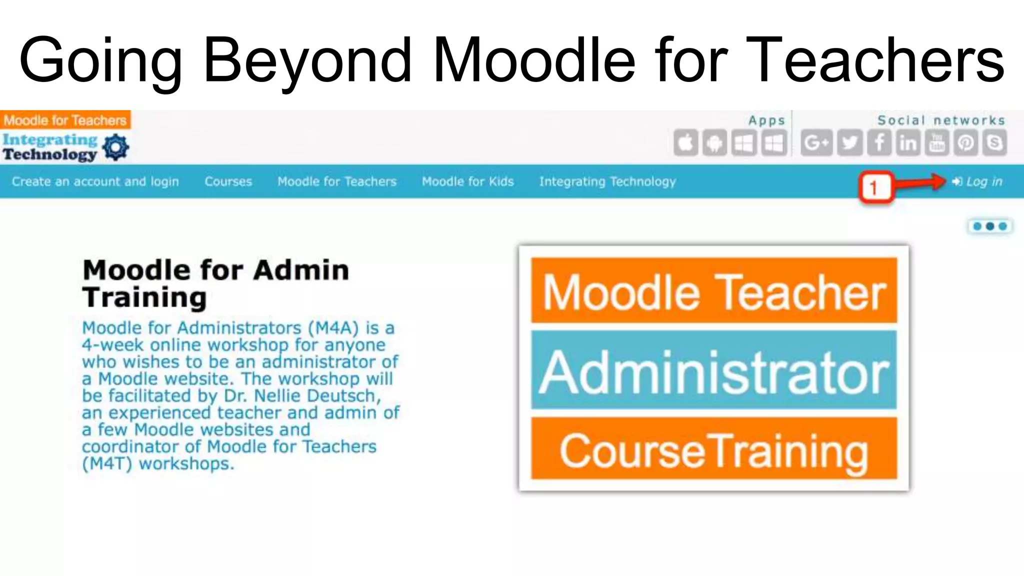 Going Beyond Moodle for Teachers
 
