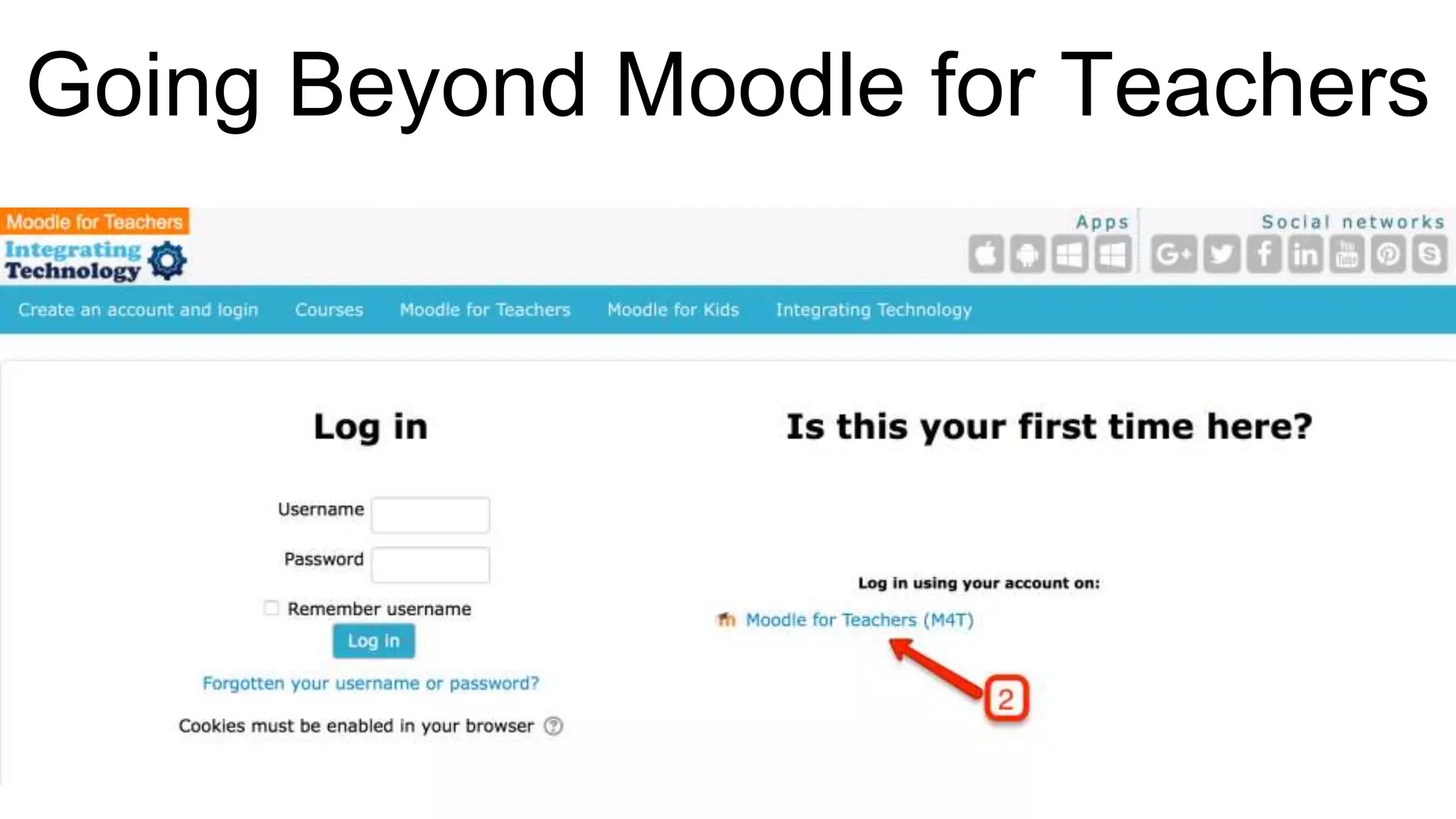 Going Beyond Moodle for Teachers
 
