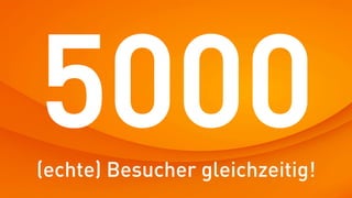 (echte) Besucher gleichzeitig!
 