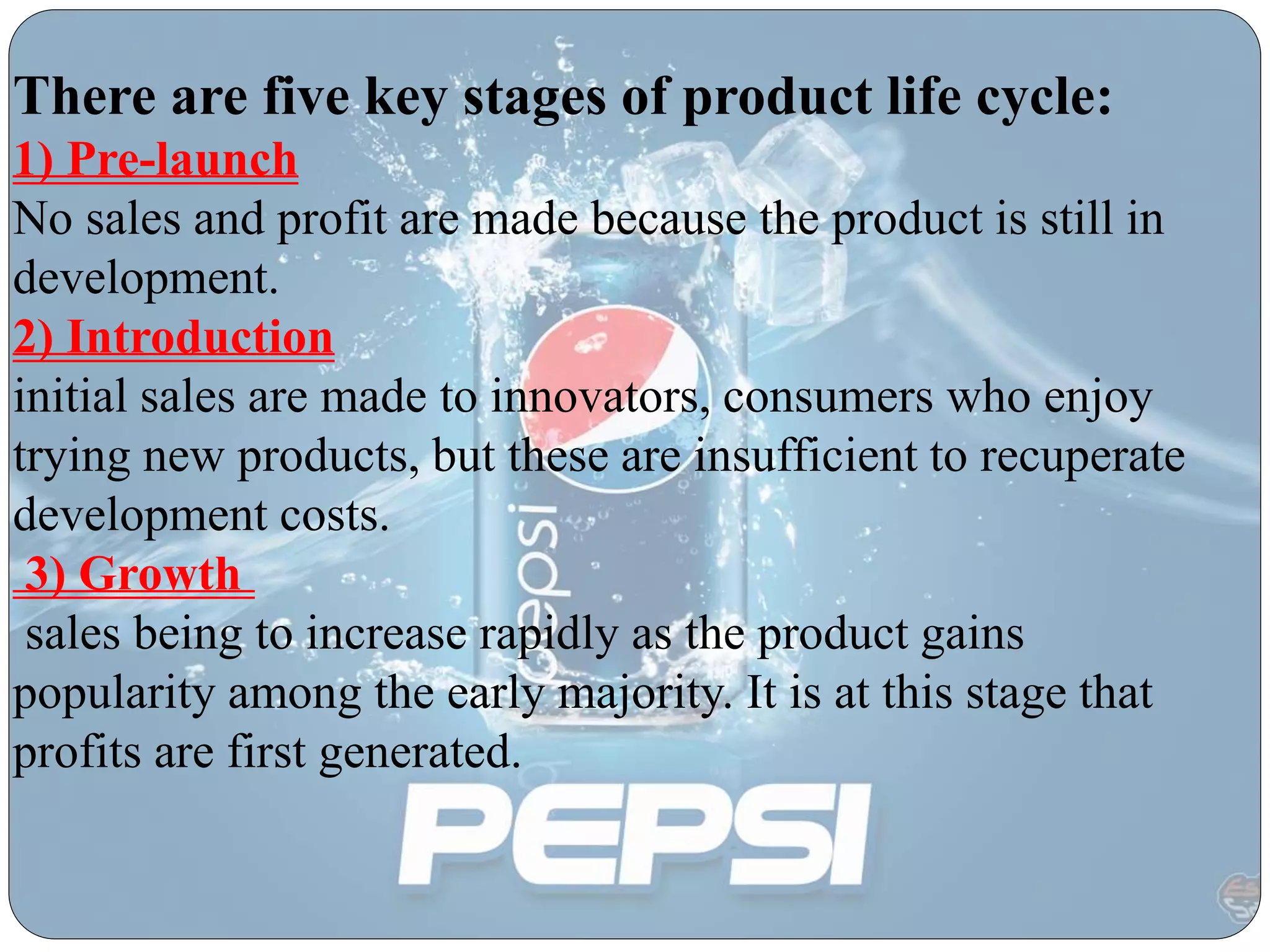 Product Life Cycle Of Pepsi