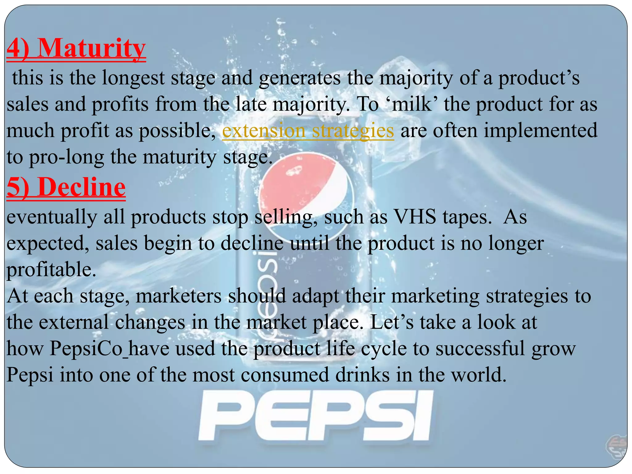 Product Life Cycle Of Pepsi