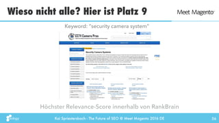 Kai Spriestersbach - The Future of SEO @ Meet Magento 2016 DE
Wieso nicht alle? Hier ist Platz 9
56
Keyword: “security cam...