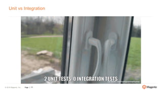 © 2016 Magento, Inc. Page | 11
Unit vs Integration
 