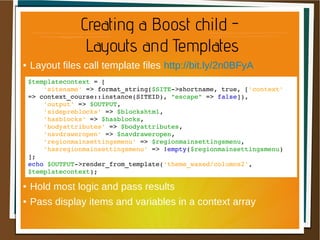 Moodle Moot IE/UK 2017 Creating a child theme for Boost | PDF