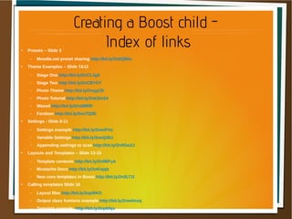 Moodle Moot IE/UK 2017 Creating a child theme for Boost | PDF