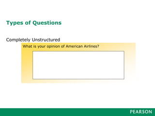 Types of Questions
Completely Unstructured
What is your opinion of American Airlines?
 