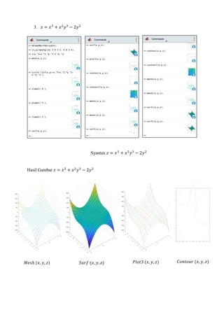 Fungsi Math Lab Untuk Menggambar 3D | PDF