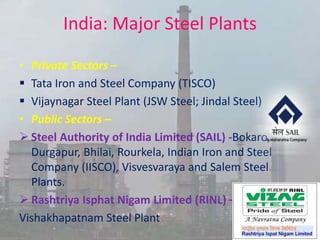 Iron and Steel Industry in India ( Seminar Presentation) | PPTX