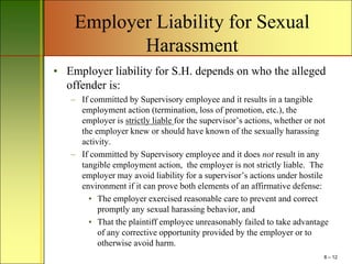 Mm411 chapter 8 sexual harassment power point outline