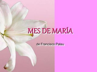 MES DE MARÍA
de Francisco Palau
 