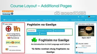 Course Layout – Additional Pages
 