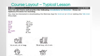 Course Layout – Typical Lesson
 