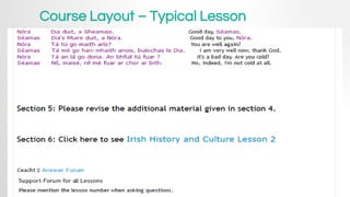 Course Layout – Typical Lesson
 