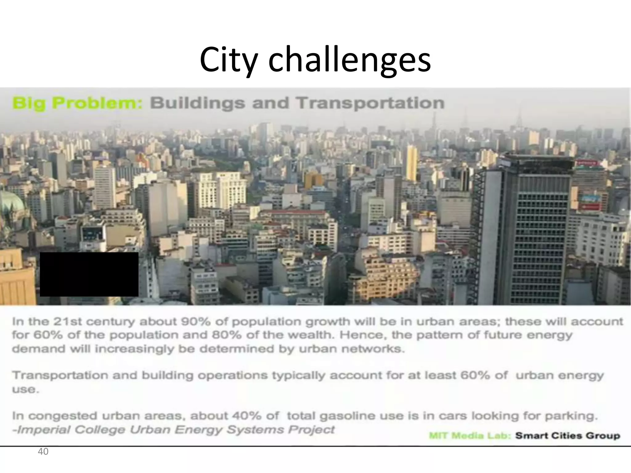 40
City challenges
Ryan Chin:
Smart Cities
 