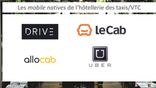 Les mobile natives de l’hôtellerie des taxis/VTC  
