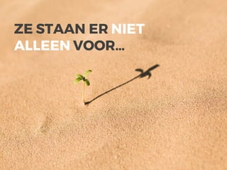 ZE STAAN ER NIET
ALLEEN VOOR…
 