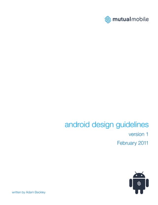 Android Design Guidelines | PDF