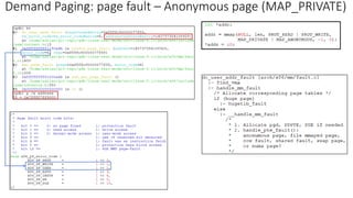 Demand Paging: page fault – Anonymous page (MAP_PRIVATE)
 