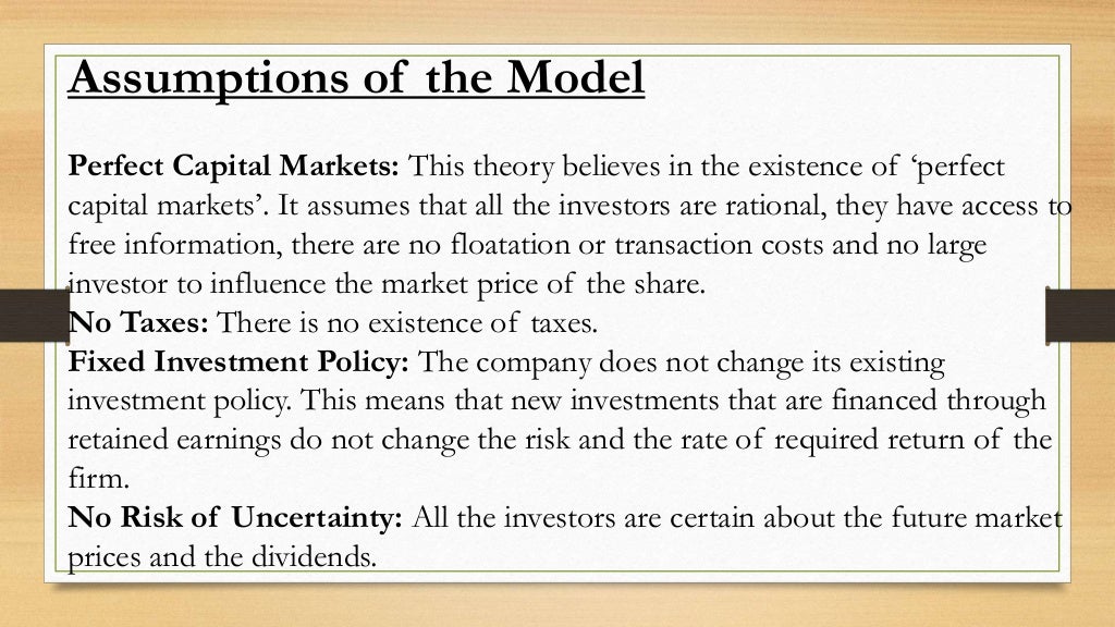 Mm approach of dividend policy
