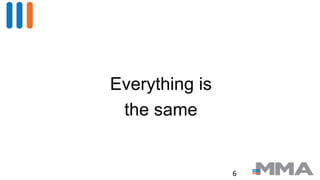 Everything is
the same
6
 