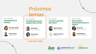 Próximos
temas
31 de Marzo 2022
 