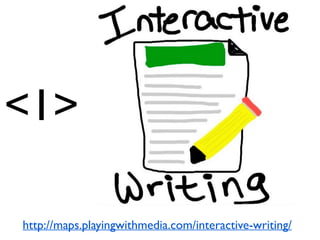 http://maps.playingwithmedia.com/interactive-writing/
<1>
 