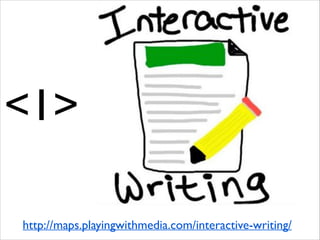 <1>
http://maps.playingwithmedia.com/interactive-writing/

 