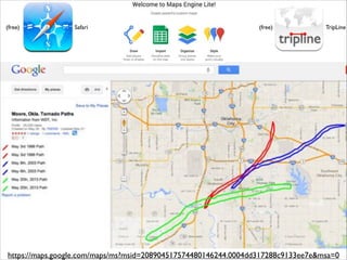 (free)

Safari

(free)

TripLine

https://maps.google.com/maps/ms?msid=208904517574480146244.0004dd317288c9133ee7e&msa=0

 