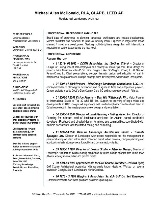 mmcdesign 2013 resume landscape designer resumes