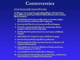 Controversies
 