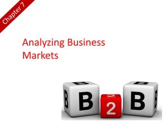 Analyzing Business
Markets
 