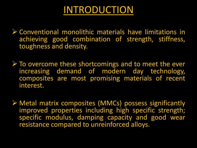 METAL MATRIX COMPOSITE | PPTX | Chemistry | Science