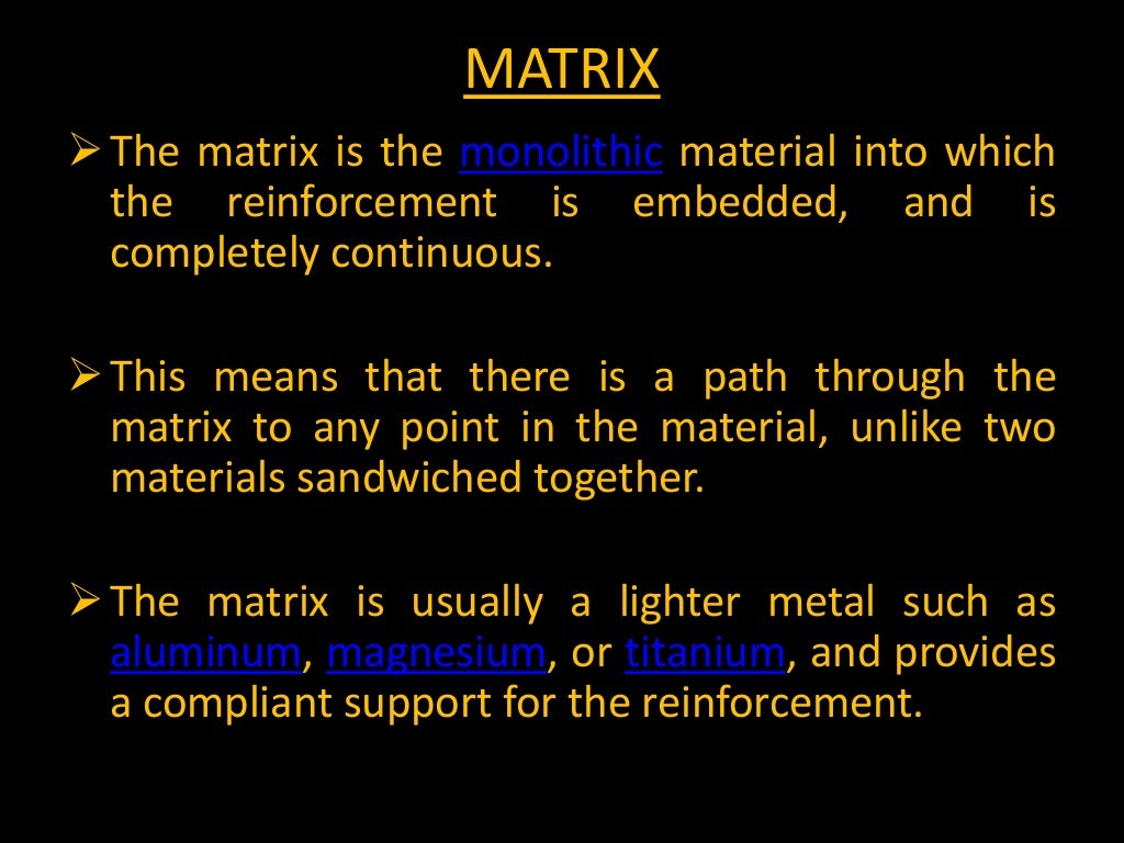 METAL MATRIX COMPOSITE