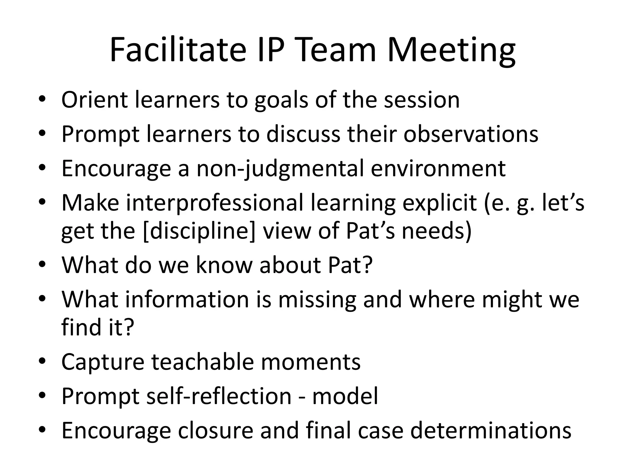 Interprofessional Collaborative Practice Education: Values ...