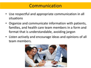 Interprofessional Collaborative Practice Education: Values, Communica…