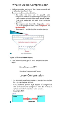Types of Audio Compression
 