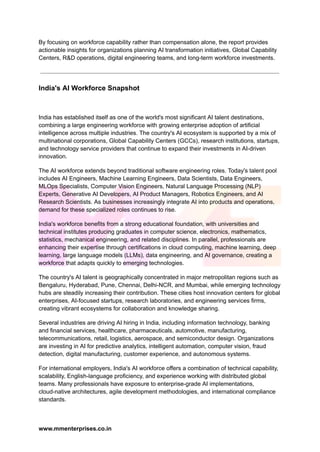 Machine Learning Model Development Slides AI Readiness Workforce Report 2026: India's AI Talent Actually Exists | PDF