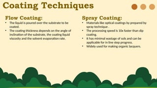 Solution Coating Methods Methods Technique and Procedure to perform Sol Gel coating technique ...
