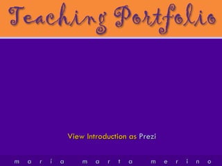 View Introduction as  Prezi 
