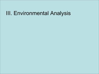 III. Environmental Analysis 
