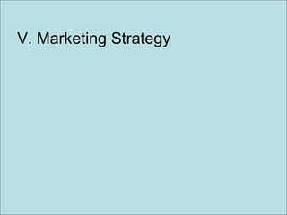 V. Marketing Strategy 