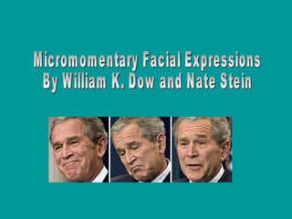 Micromomentary Facial Expressions By William K. Dow and Nate Stein 