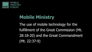 Mobile Ministry Forum Media Ministry Update 02-2018